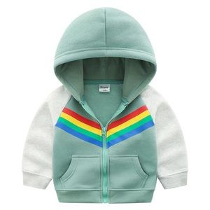 Aqua Rainbow Sweat Jacket